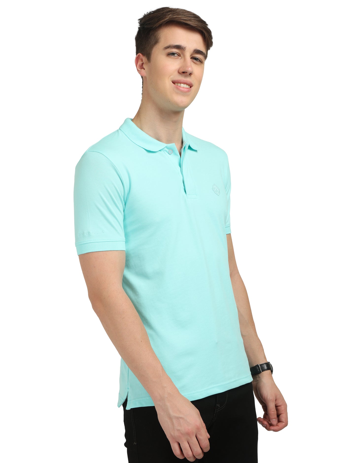 Celeste Plain Polo T-Shirt