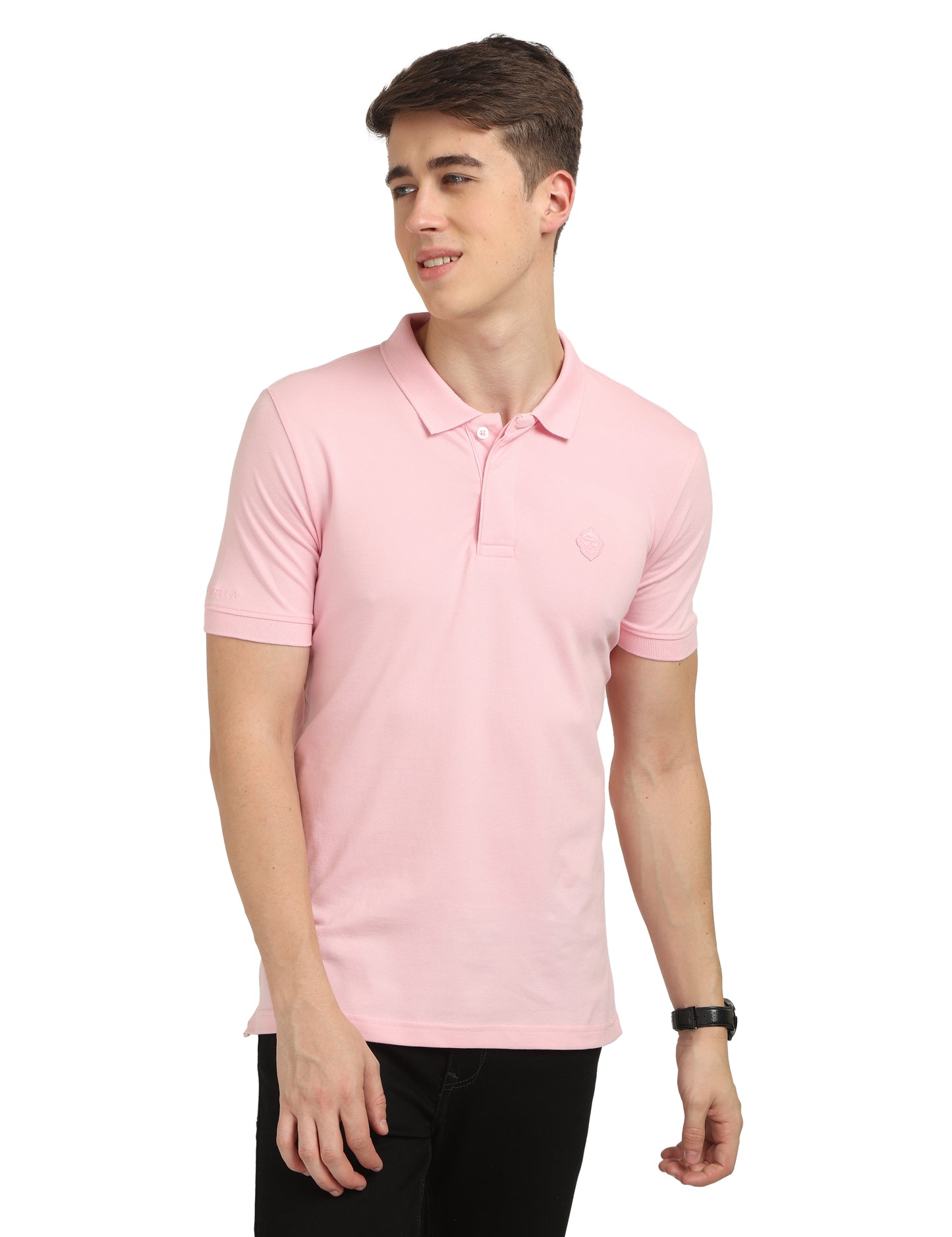 Blush Pink Plain Polo T-Shirt