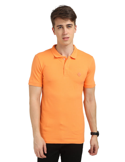 Tangerine Plain Polo T-Shirt