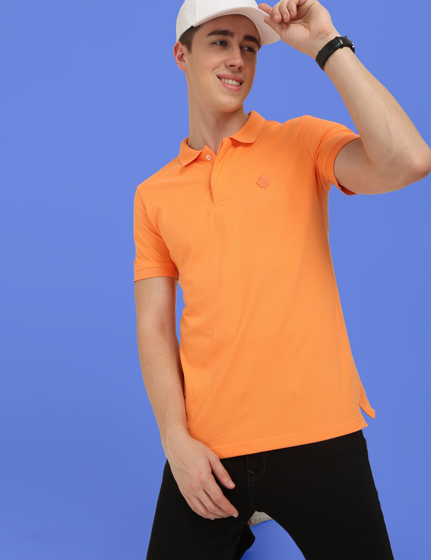 Tangerine Plain Polo T-Shirt