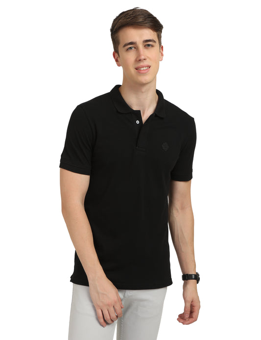 Tone on Tone embroidery Polo T-Shirt