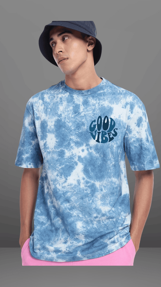 BLUE TIE-DYE DG OVERSIZED T-SHIRT