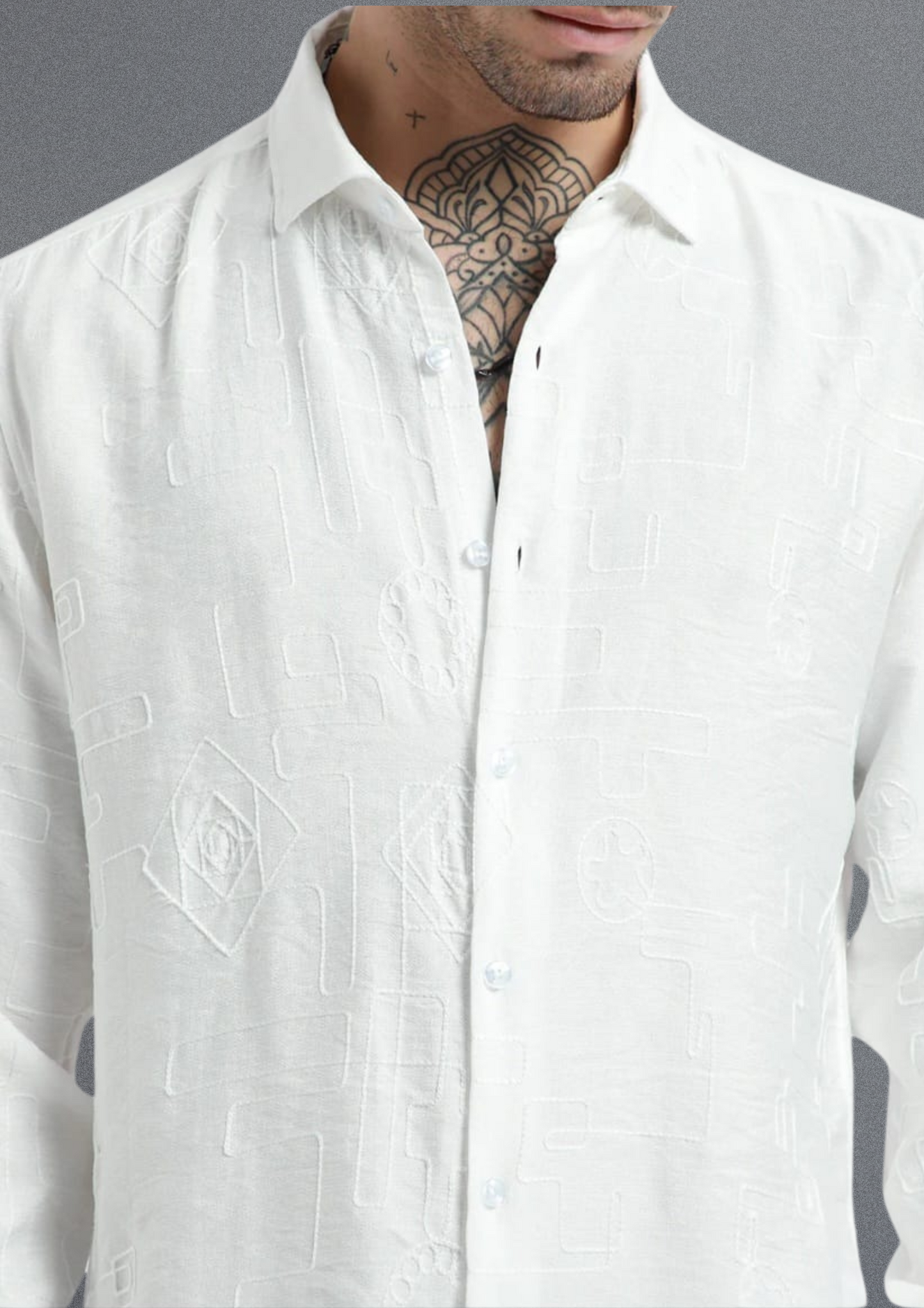 CHARLES SMITH Floral Embroidery Shirt