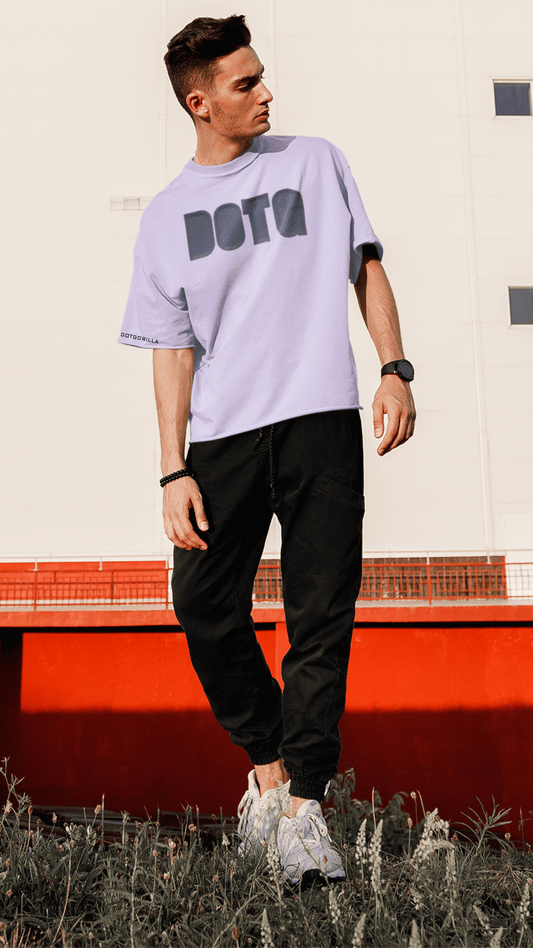 DOTG EMBALISHED TSHIRT (OVERSIZED) - Lavender