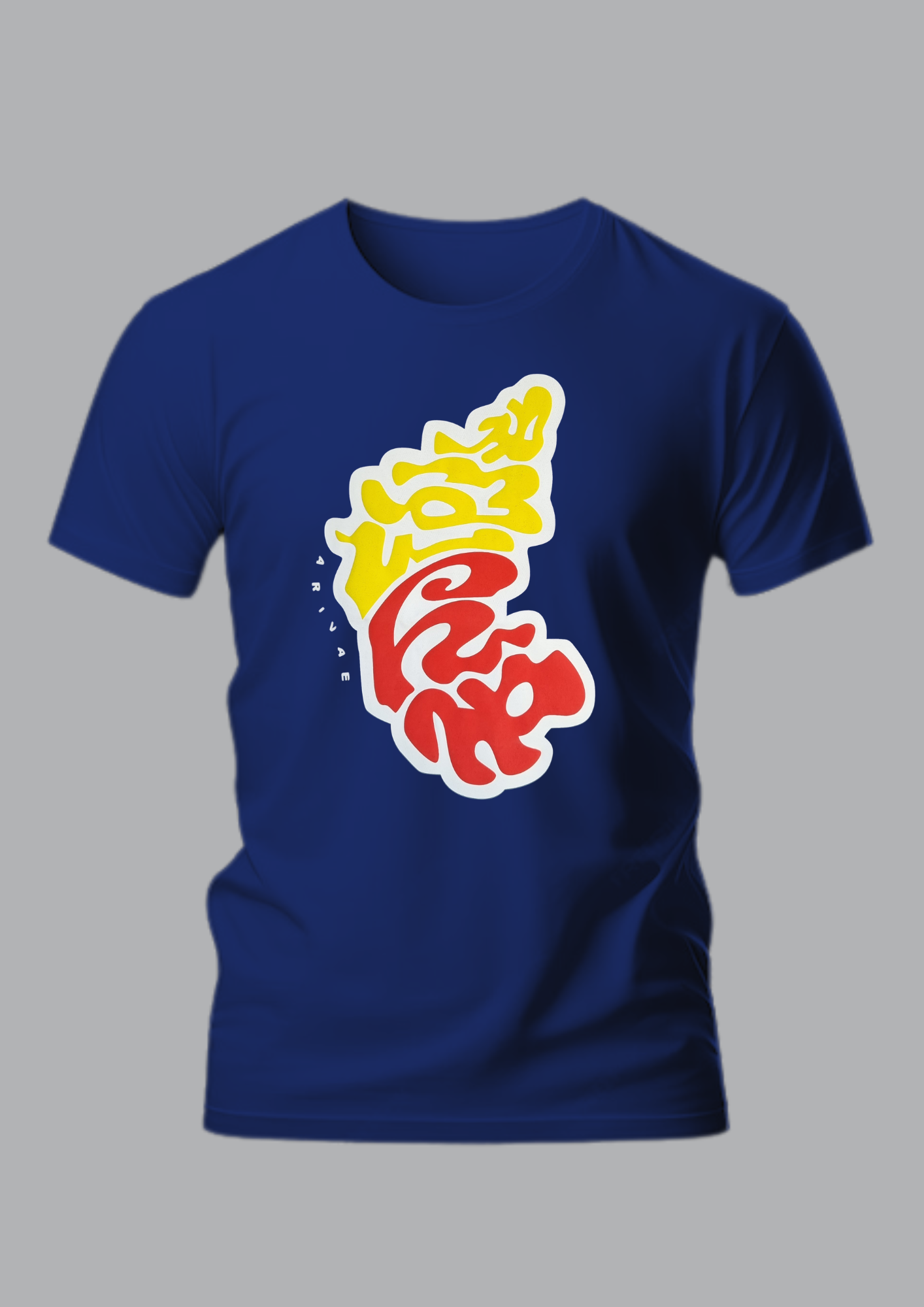 Blue Karnataka Puff Print T-Shirt