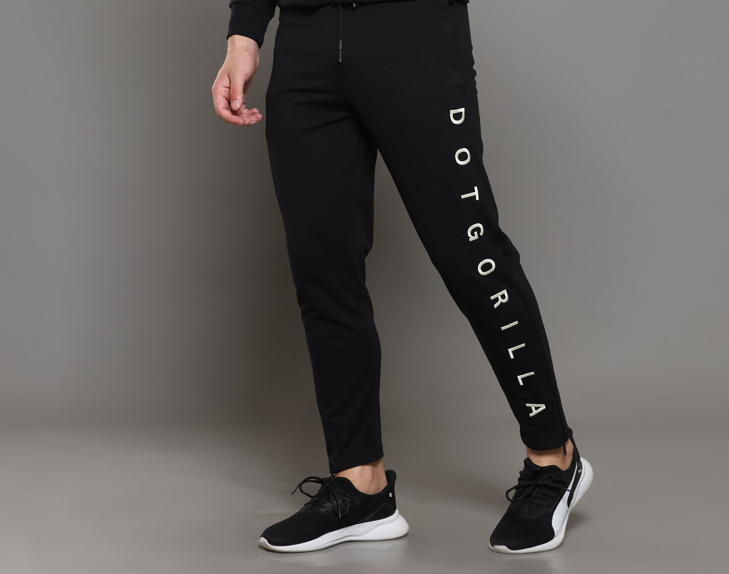 Black Convertible Zipper Trackpants