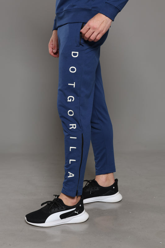 BLUE CONVERTIBLE ZIPPER TRACK PANT