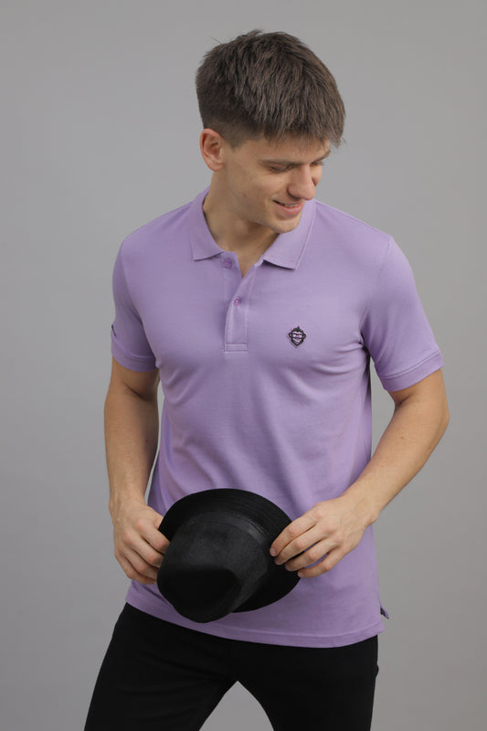 Grape Solid Plain Polo T-Shirt