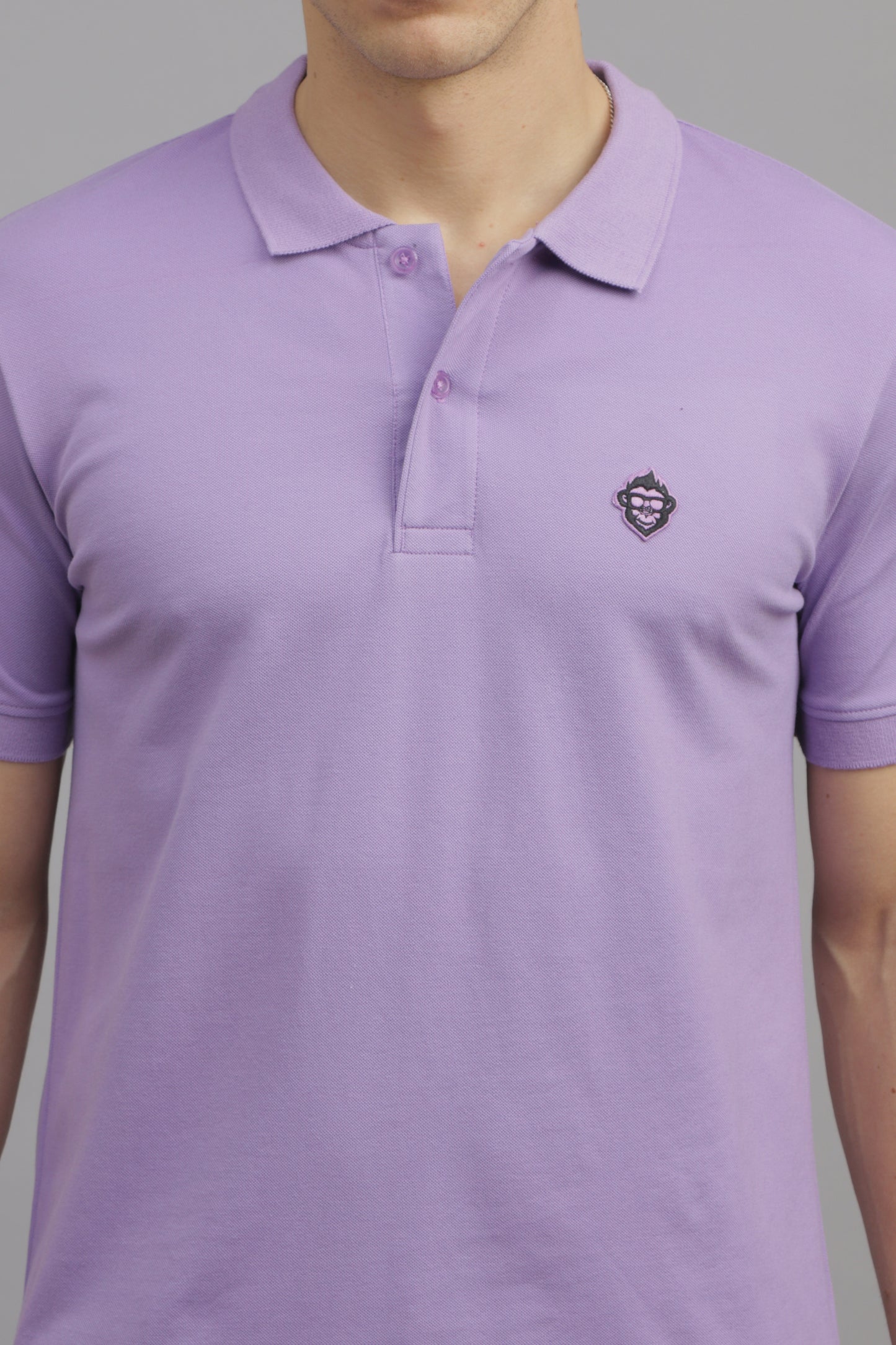 Grape Solid Plain Polo T-Shirt