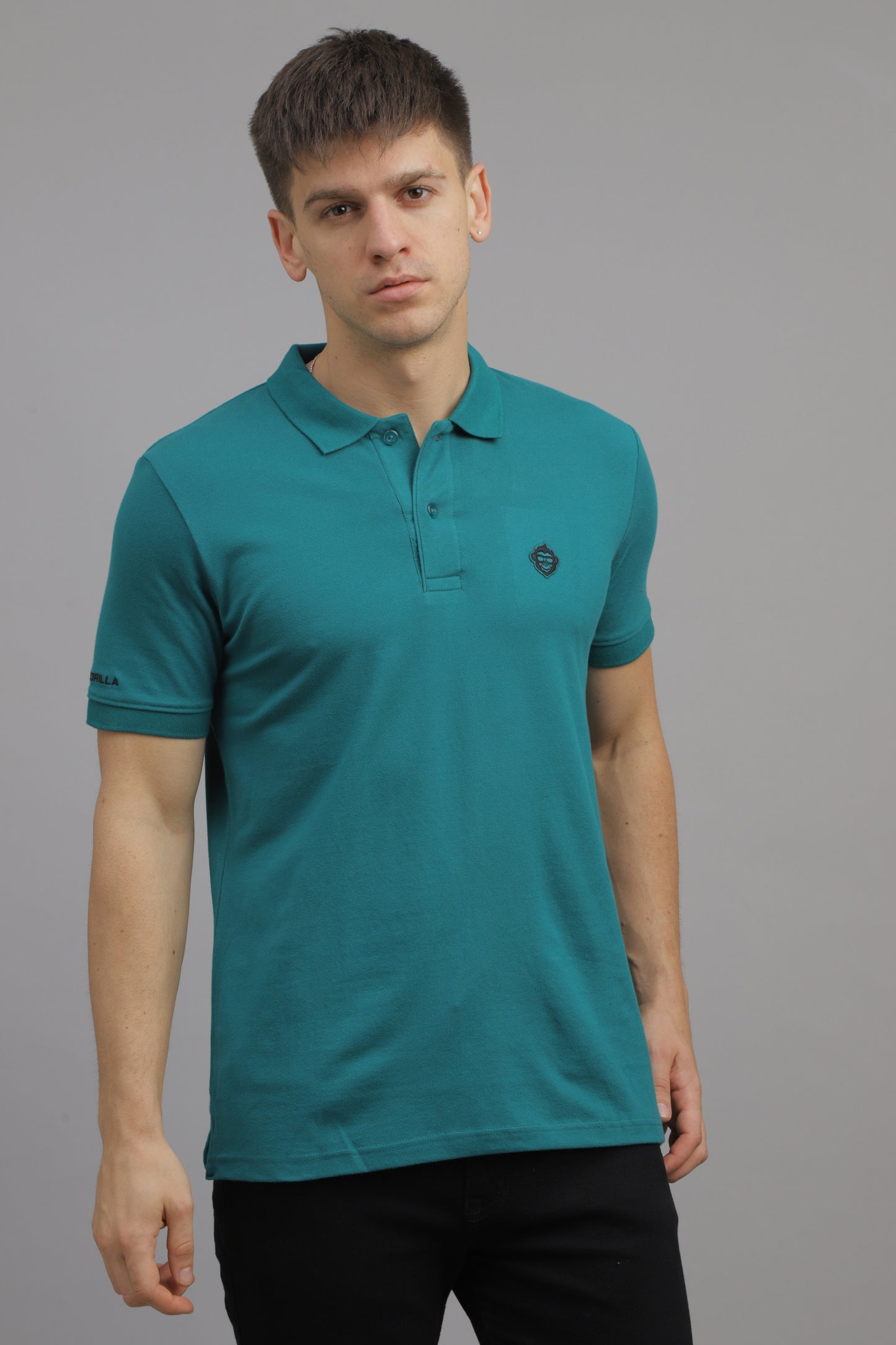 Sacramento Green Solid Plain Polo T-Shirt