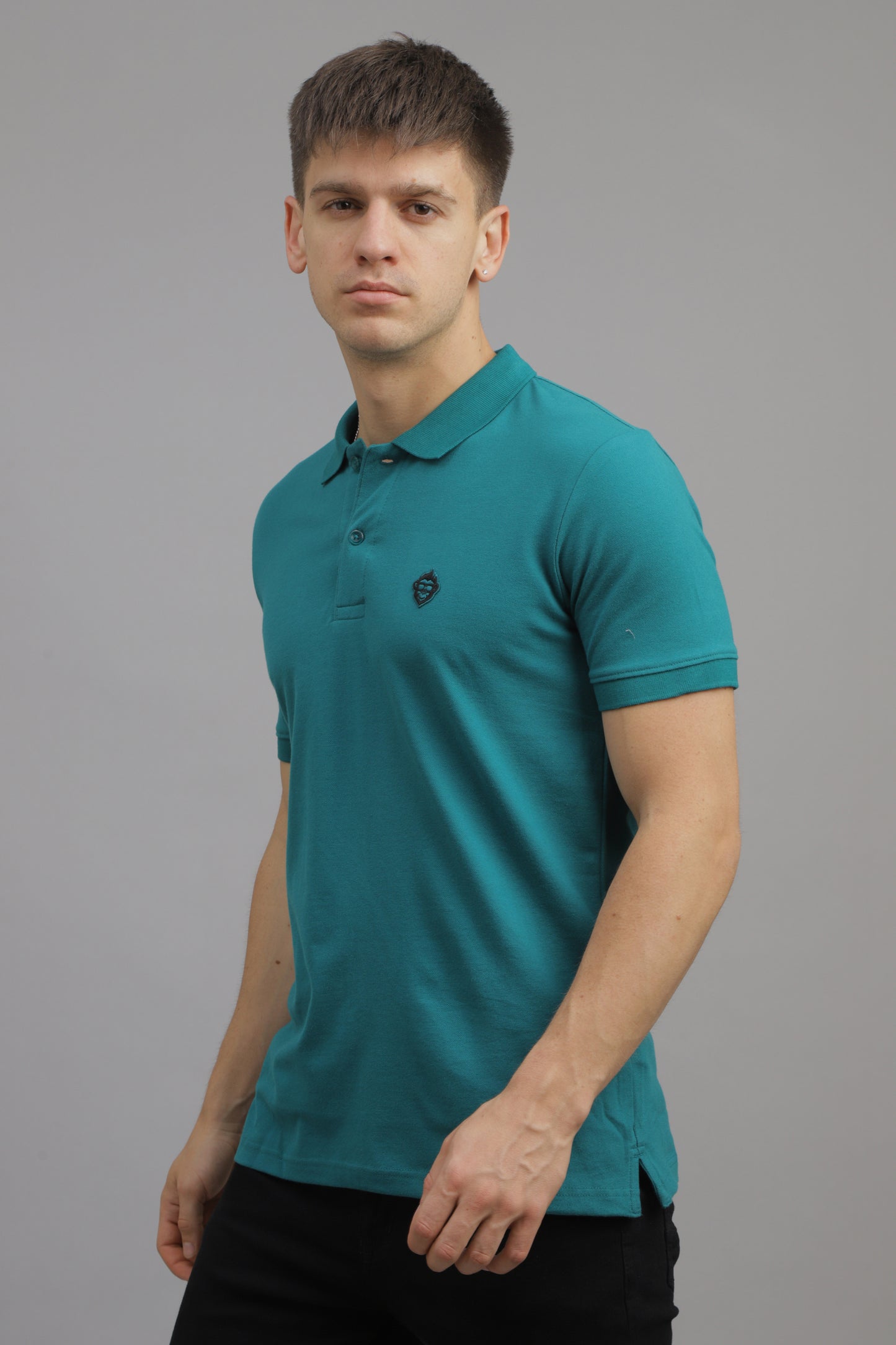 Sacramento Green Solid Plain Polo T-Shirt