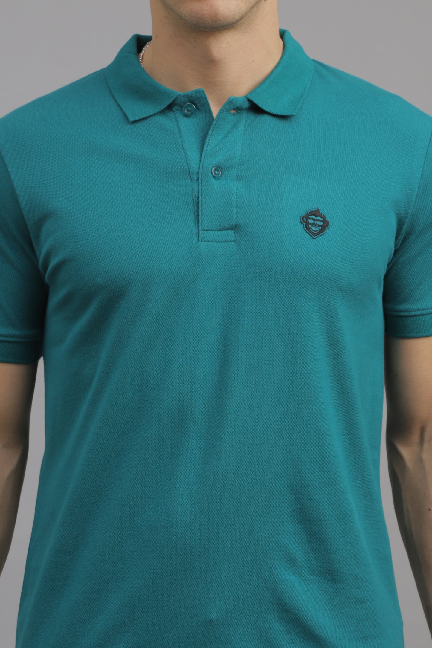 Sacramento Green Solid Plain Polo T-Shirt