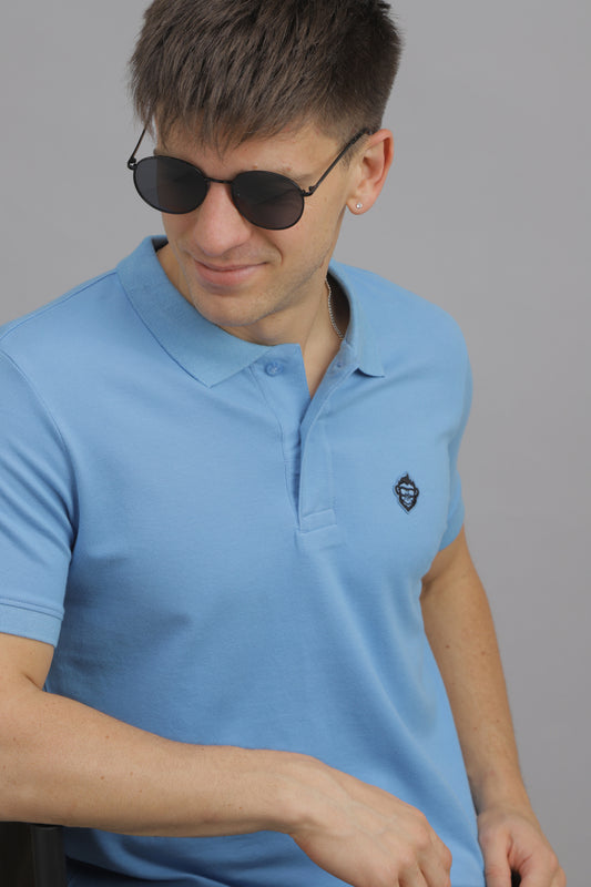 Sapphire Solid Plain Polo T-Shirt