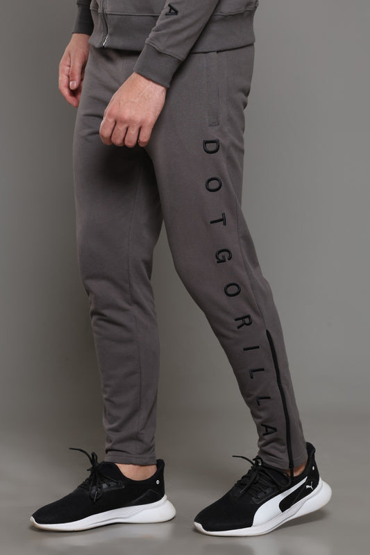 GREY CONVERTIBLE ZIPPER TRACK PANT