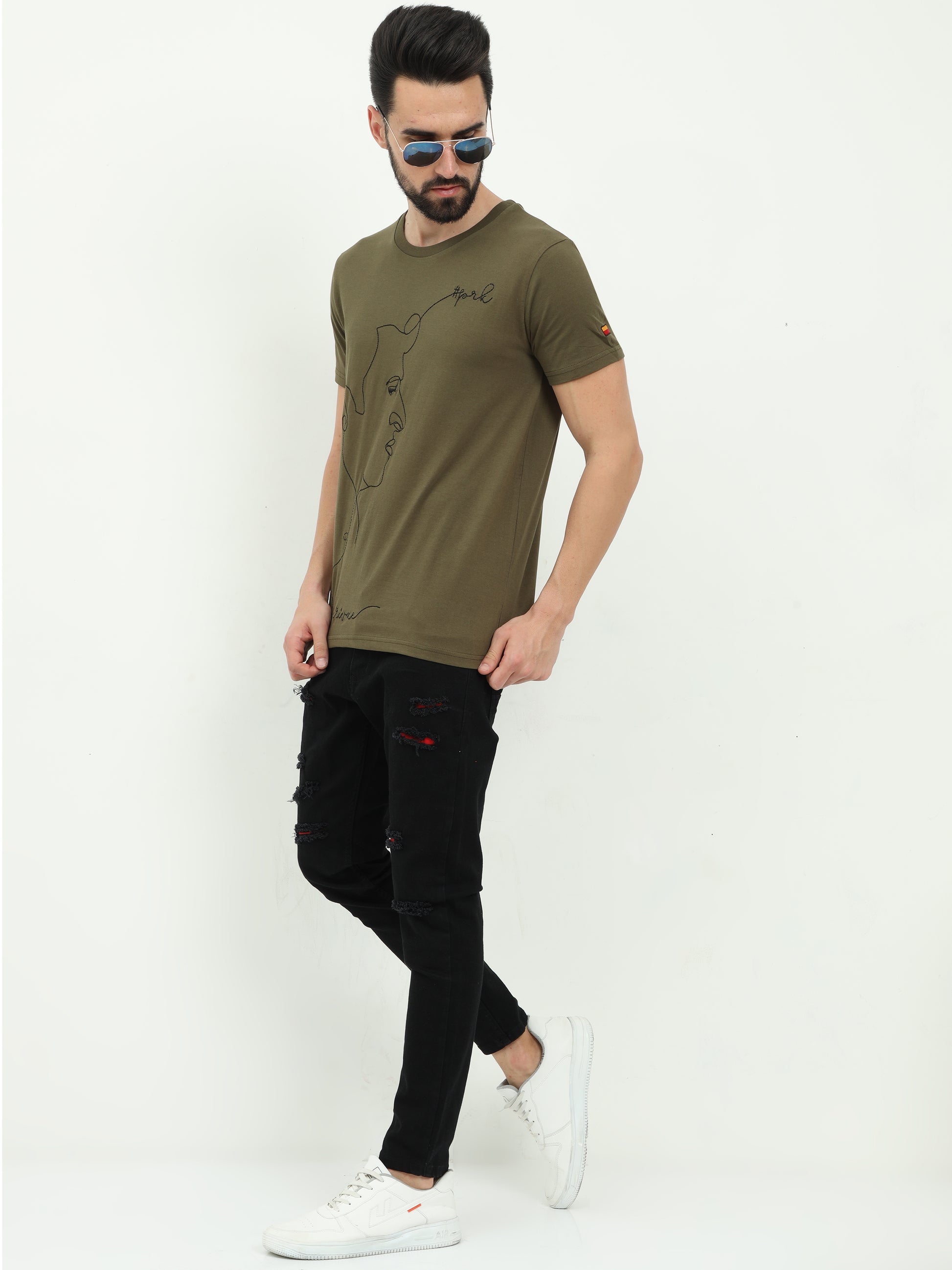 Soul Outlined Olive green | Punith rajkumar Tshirt | power star ...